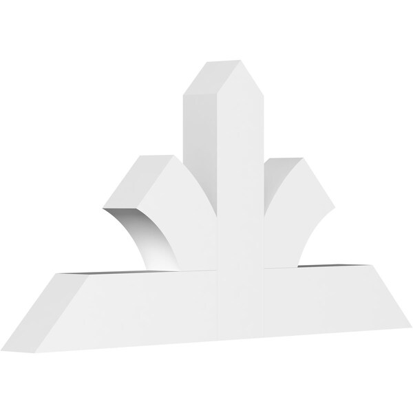 Ekena Millwork Richland Architectural Grade PVC Gable Bracket, 48"W x 24"H x 4"D x 6"F, 12/12 Pitch GBP048X24X0406RIC00 - main